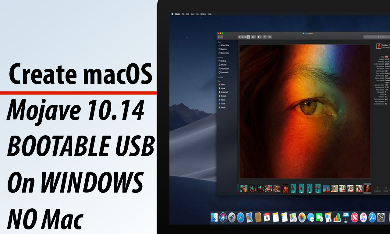 how to create macOS mojave bootable usb on windows
