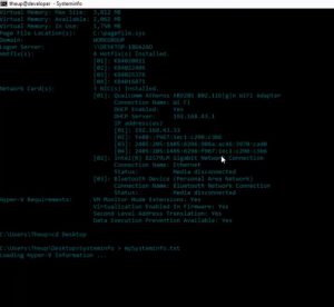 saving output of command prompt to text file